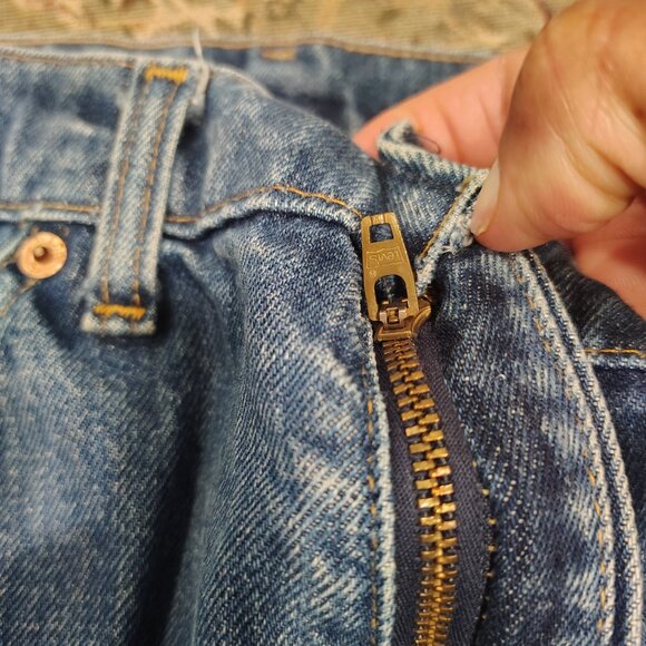 Vintage Orange Tag 70s or 80s , Levi Straus Jeans, 34 Waist 42 Length WORN - Picture 7 of 14